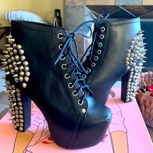 Jeffrey Campbell spike leather ankle boots